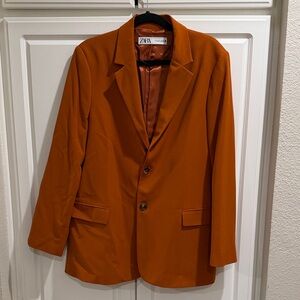 Zara Blazer Size L in color terra cotta